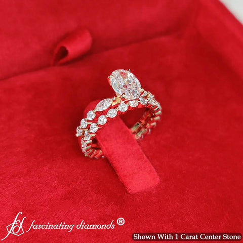 oval-cut-euro-shank-ring-with-round-eternity-bridal-ring-set-in-yellow-gold-FDENS11605-4