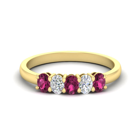 oval-cut-five-stone-wedding-pink-sapphire-band-0.50-carat-in-yellow-gold-fdwb8008ovgsadrpisleep-0.50ct-nl-yg.jpg?v=1773047587