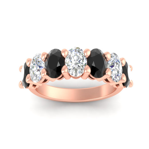 4 Carat Oval Shaped Seven Stone Anniversary Band