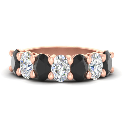 4 Carat Oval Shaped Seven Stone Anniversary Band