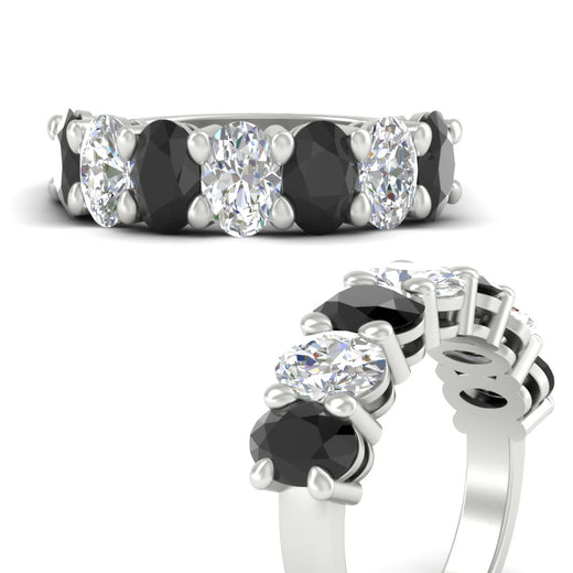 4 Carat Oval Shaped Seven Stone Anniversary Band