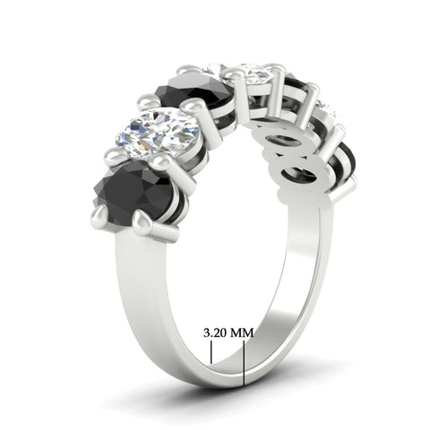 4 Carat Oval Shaped Seven Stone Anniversary Band