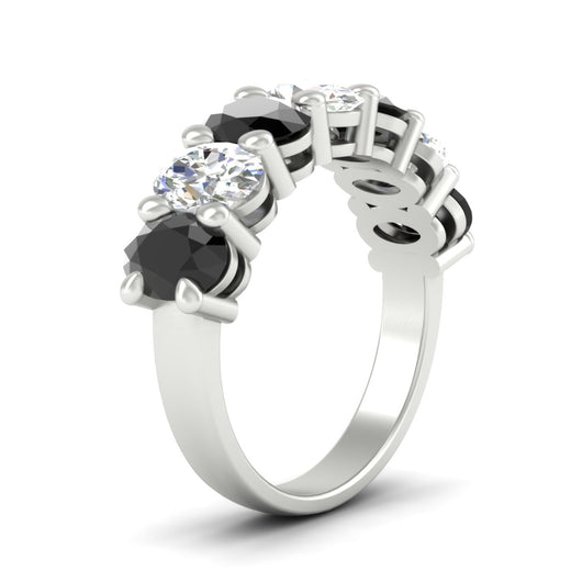 4 Carat Oval Shaped Seven Stone Anniversary Band