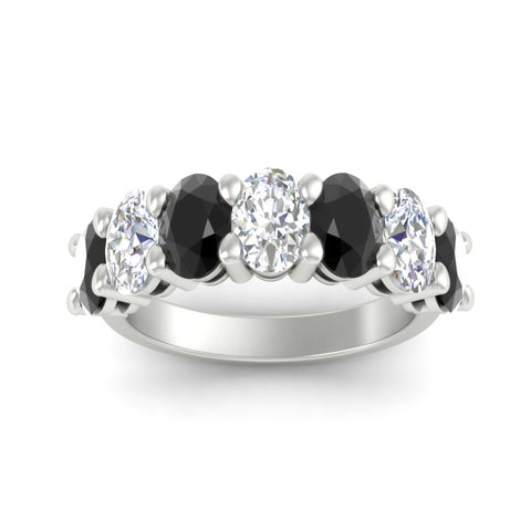 4 Carat Oval Shaped Seven Stone Anniversary Band