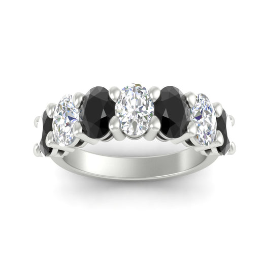 4 Carat Oval Shaped Seven Stone Anniversary Band