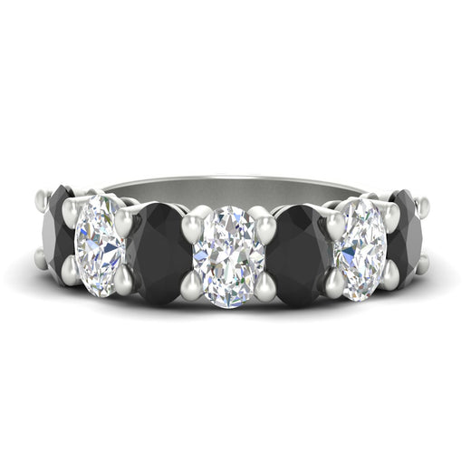 4 Carat Oval Shaped Seven Stone Anniversary Band