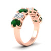 Load image into Gallery viewer, oval-cut-seven-stone-emerald-4-ct-anniversary-band-in-rose-gold-fdwb8008ovgemgrangle2-4.00ct-nl-rg.jpg