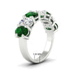 Load image into Gallery viewer, oval-cut-seven-stone-emerald-4-ct-anniversary-band-in-white-gold-fdwb8008ovgemgrangle2-4.00ct-nl-wg-hw.jpg