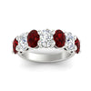 Load image into Gallery viewer, oval-cut-seven-stone-ruby-4-ct-anniversary-band-in-white-gold-fdwb8008ovgrudrangle5-4.00ct-nl-wg.jpg