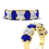 Load image into Gallery viewer, oval-cut-seven-stone-sapphire-4-ct-anniversary-band-in-yellow-gold-fdwb8008ovgsabl-angle3-4.00ct-nl-yg.jpg