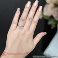 Thumbnail 3 - Oval Cut Lab Grown Hidden Halo Engagement Ring