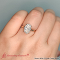 Thumbnail 57 - Oval Cut Lab Grown Hidden Halo Engagement Ring
