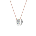 Load image into Gallery viewer, Oval 4 Prong Solitaire Pendant
