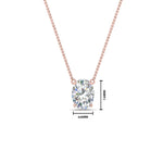 Load image into Gallery viewer, Oval 4 Prong Solitaire Pendant
