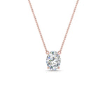 Load image into Gallery viewer, Oval 4 Prong Solitaire Pendant
