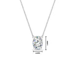 Load image into Gallery viewer, Oval 4 Prong Solitaire Pendant
