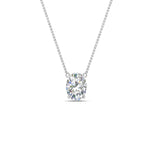 Load image into Gallery viewer, Oval 4 Prong Solitaire Pendant
