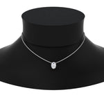 Load image into Gallery viewer, Oval 4 Prong Solitaire Pendant
