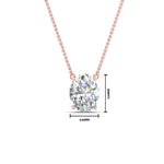 Load image into Gallery viewer, Oval 4 Prong Solitaire Pendant
