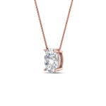 Load image into Gallery viewer, Oval 4 Prong Solitaire Pendant
