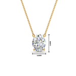 Load image into Gallery viewer, Oval 4 Prong Solitaire Pendant
