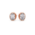 Thumbnail 15 - Bezel Stud Earring Oval Diamond