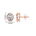 Thumbnail 14 - Bezel Stud Earring Oval Diamond