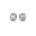 Thumbnail 19 - Bezel Stud Earring Oval Diamond