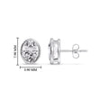 Thumbnail 18 - Bezel Stud Earring Oval Diamond