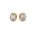 Thumbnail 23 - Bezel Stud Earring Oval Diamond