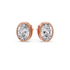 Load image into Gallery viewer, Bezel Stud Earring Oval Diamond