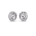 Thumbnail 67 - Bezel Stud Earring Oval Diamond