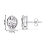 Load image into Gallery viewer, Bezel Stud Earring Oval Diamond
