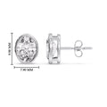 Thumbnail 66 - Bezel Stud Earring Oval Diamond