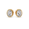 Load image into Gallery viewer, Bezel Stud Earring Oval Diamond