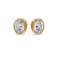 Thumbnail 71 - Bezel Stud Earring Oval Diamond