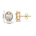 Thumbnail 70 - Bezel Stud Earring Oval Diamond
