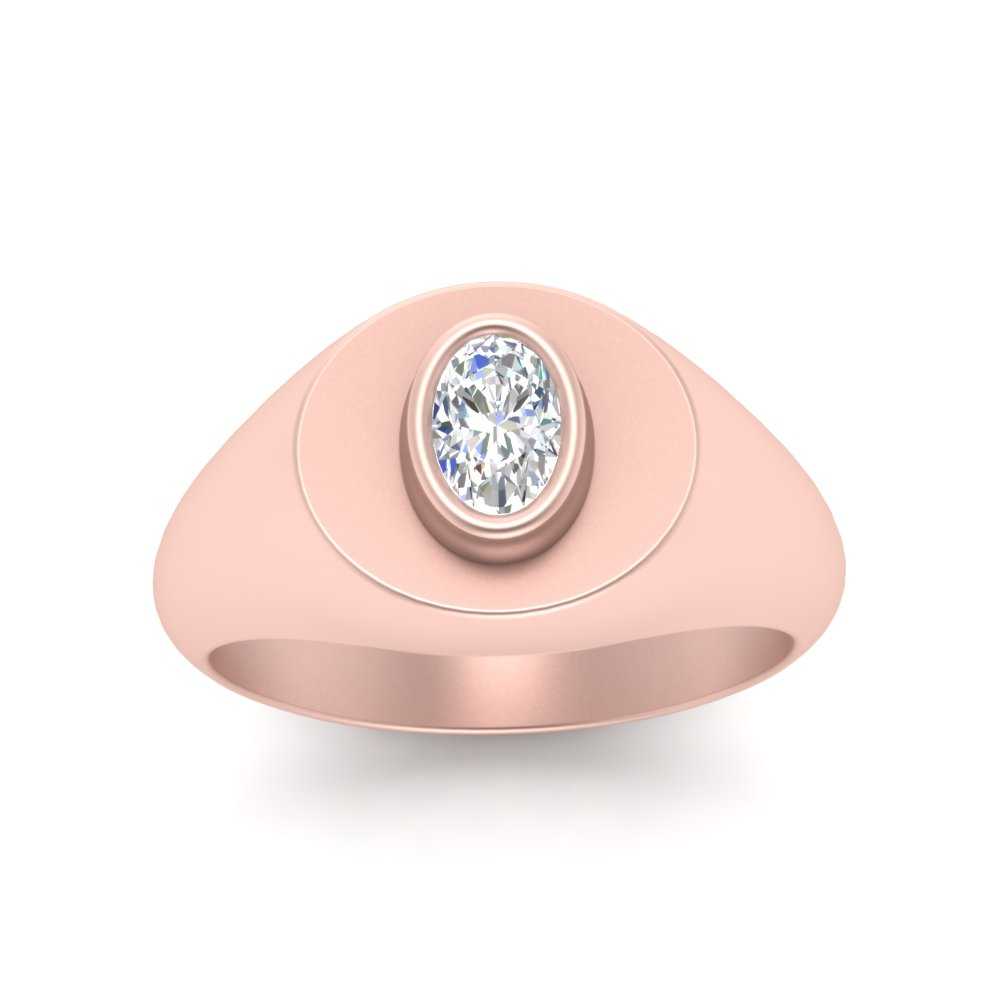 Oval Disc Signet Ring