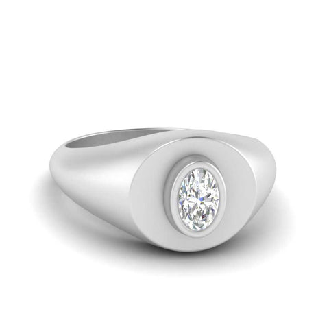 Oval Disc Signet Ring