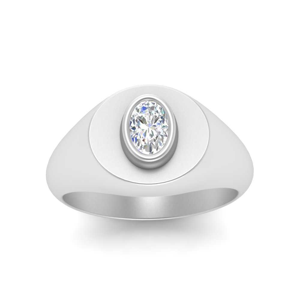 Oval Disc Signet Ring