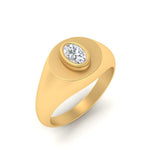 Load image into Gallery viewer, Oval Disc Signet Ring
