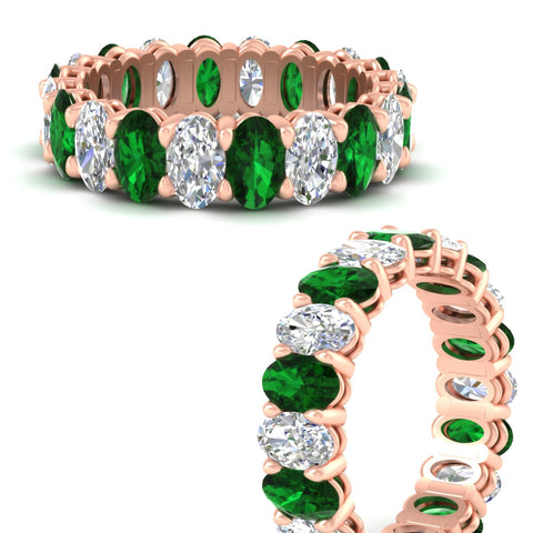 oval-diamond-eternity-wedding-band-7-carat-with-emerald-in-rose-gold-fdewb8324ovgemgrangle3-5.50x3.50mm-nl-rg