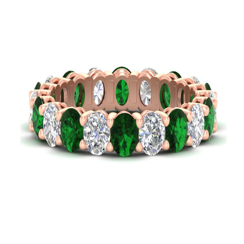 oval-diamond-eternity-wedding-band-7-carat-with-emerald-in-rose-gold-fdewb8324ovgemgrsleep-5.50x3.50mm-nl-rg