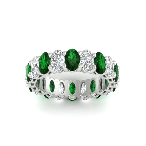 oval-diamond-eternity-wedding-band-7-carat-with-emerald-in-white-gold-fdewb8324ovgemgrangle5-5.50x3.50mm-nl-wg