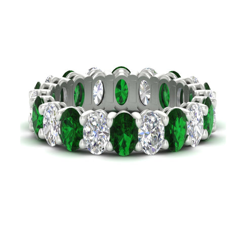 oval-diamond-eternity-wedding-band-7-carat-with-emerald-in-white-gold-fdewb8324ovgemgrsleep-5.50x3.50mm-nl-wg