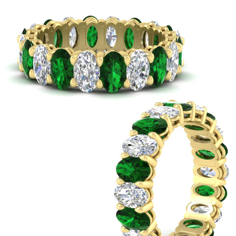 oval-diamond-eternity-wedding-band-7-carat-with-emerald-in-yellow-gold-fdewb8324ovgemgrangle3-5.50x3.50mm-nl-yg