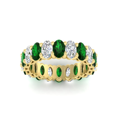 oval-diamond-eternity-wedding-band-7-carat-with-emerald-in-yellow-gold-fdewb8324ovgemgrangle5-5.50x3.50mm-nl-yg