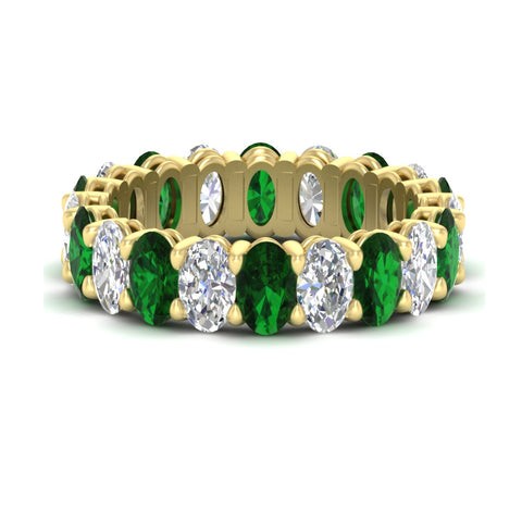 oval-diamond-eternity-wedding-band-7-carat-with-emerald-in-yellow-gold-fdewb8324ovgemgrsleep-5.50x3.50mm-nl-yg