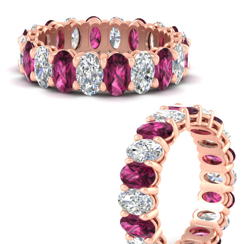 oval-diamond-eternity-wedding-band-7-carat-with-pink-sapphire-in-rose-gold-fdewb8324ovgsadrpiangle3-5.50x3.50mm-nl-rg