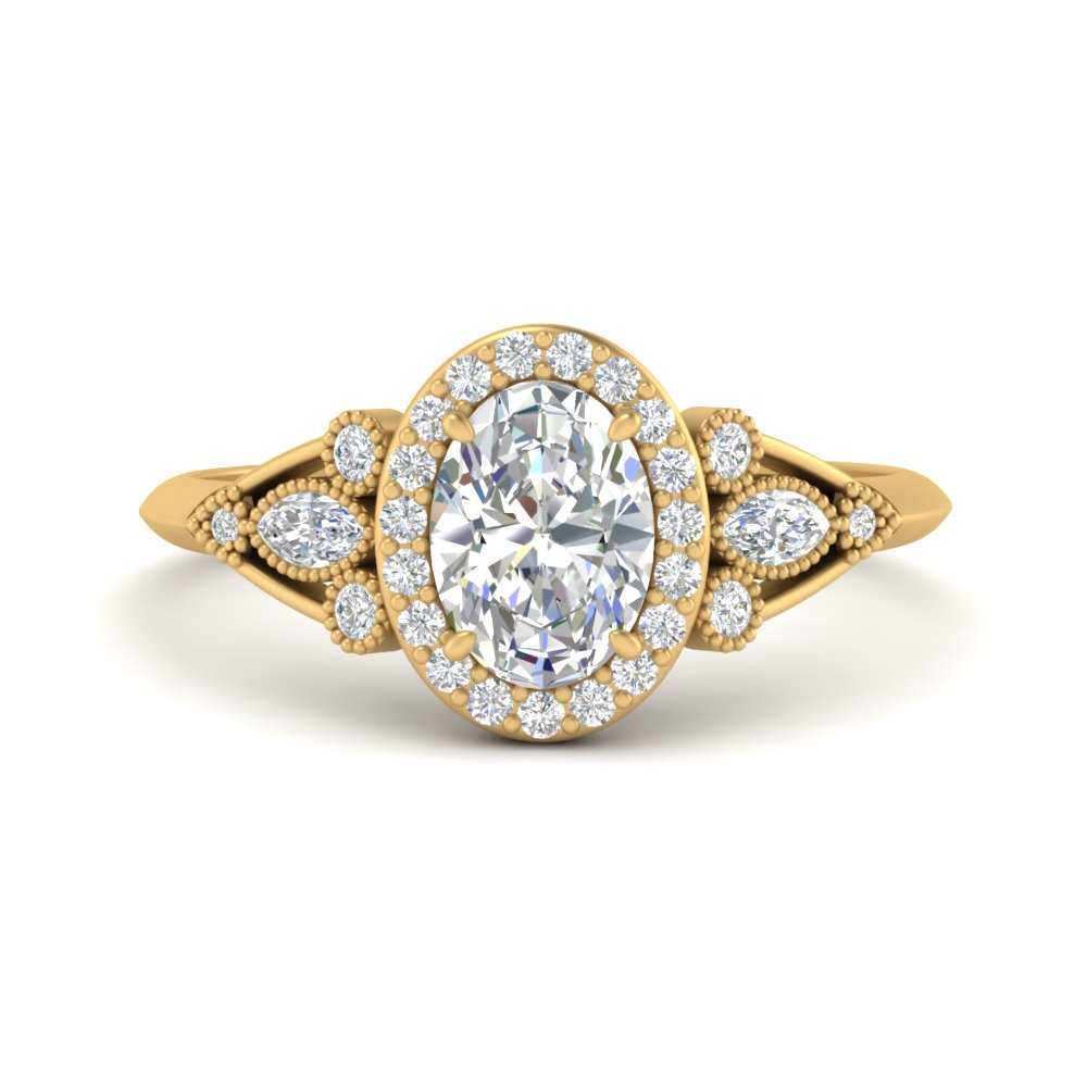 Oval Halo Edwardian Ring